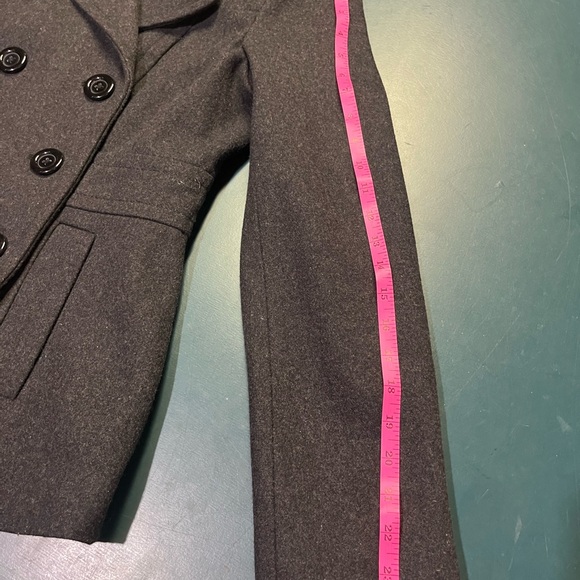 Express Charcoal Double-Breasted Pea Coat - Picture 14 of 16